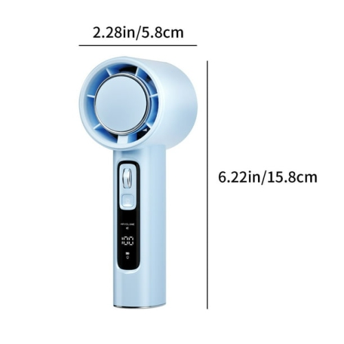 Smart Digital Fan with 100 Wind Speeds - Portable Rechargeable Cooling Fan with LED Display for Indoor Outdoor Use, Ultra Lightweight Design