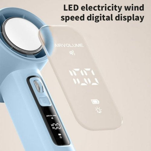 Smart Digital Fan with 100 Wind Speeds - Portable Rechargeable Cooling Fan with LED Display for Indoor Outdoor Use, Ultra Lightweight Design