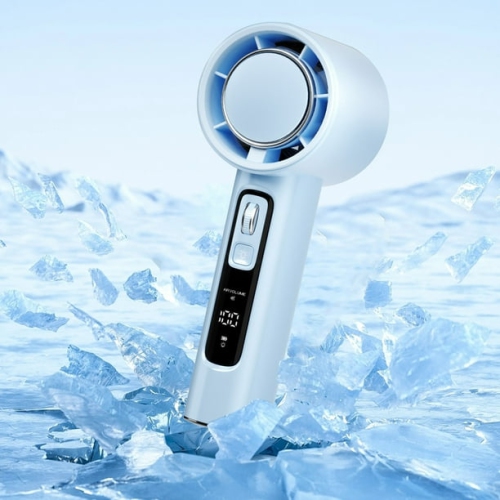 Smart Digital Fan with 100 Wind Speeds - Portable Rechargeable Cooling Fan with LED Display for Indoor Outdoor Use, Ultra Lightweight Design