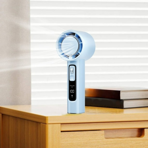 Smart Digital Fan with 100 Wind Speeds - Portable Rechargeable Cooling Fan with LED Display for Indoor Outdoor Use, Ultra Lightweight Design