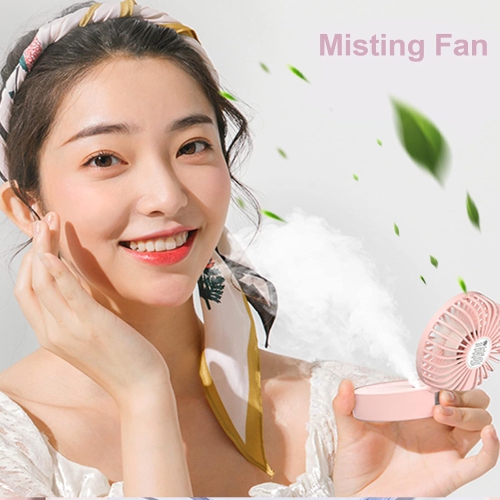 Handheld Mist Cooling Fan - 3-Speed Foldable Mini Fan with Spray Function, 2000mAh Rechargeable, Perfect Summer Gift for Home Office Travel