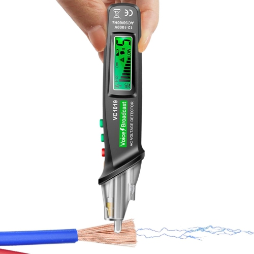 GREEN SCENIC  Detection Pen, Digital Voltage Test Pen, Non-Contact Voltage Tester Digital Display Non-Contact Wireless Lightning Point Detector-Voice