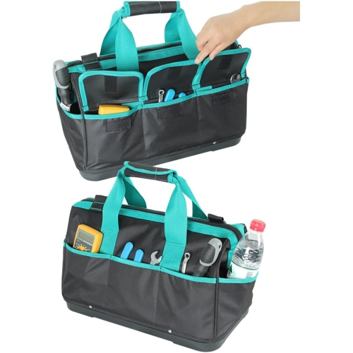 Tool bag tool bag tool storage multi-function tool storage bag portable large mouth self-supporting tool bag canvas small and durable storage bag -