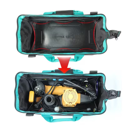 Tool bag tool bag tool storage multi-function tool storage bag portable large mouth self-supporting tool bag canvas small and durable storage bag -