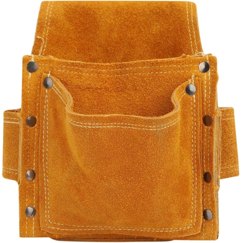GREEN SCENIC  Tool Waist Bag Multifunctional Wear-Resistant Thickened Leather Hardware Tool Storage Tool Bag Suitable for Interior Decoration -