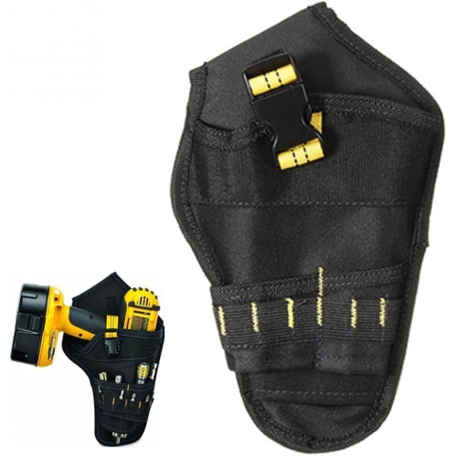 Multifunctional Tool Box Electric Drill Tool Bag Multi-Pocket Electrician Oxford Cloth Hanging Waist Bag Storage Bag - Yellow
