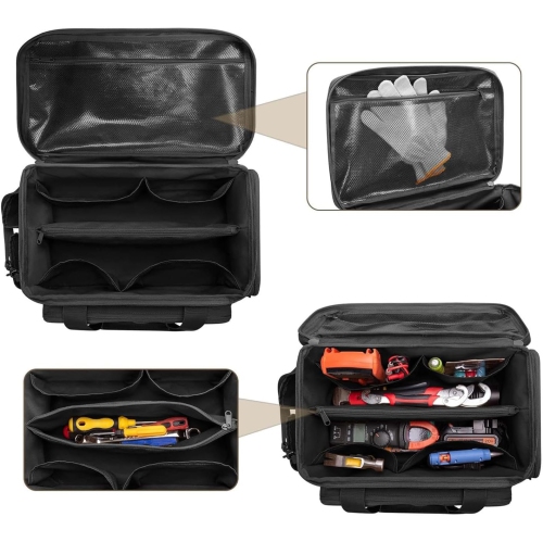 Tool Bag, Tool Organizer - Heavy Duty Utility Bag, Wide Mouth Tool Organizer, Large Home Work Bag with Handle