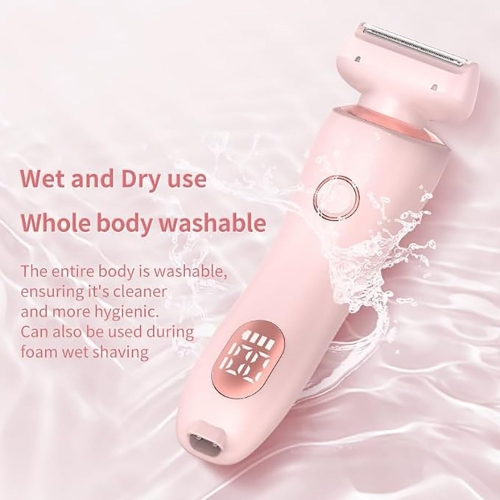 Double Head Electric Shaver for Women,Hair Trimmer for Women,Electric Hair Removal Device,Rechargeable Women's Epilator for Bikini Line Legs Body,Wet