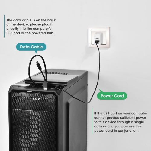 Lecteur de CD externe DVD +/-RW USB 3,0 DVD portatif Lecteur de CD-ROM Lecteur de disque optique pour ordinateur portatif PC Windows 11/10/8/7, Mac