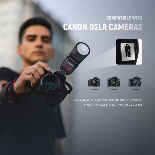 Remis à neuf - Flash Speedlite TTL Z1-C de NEEWER pour appareils photo reflex numériques de Canon, 76Ws 2.4G 1/8000s HSS, lampe à modélisation LED à