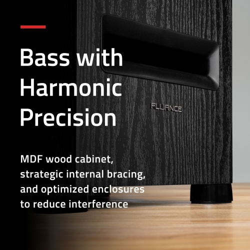 Fluance Ri91 Stereo Powered Floorstanding Tower Speakers with AMT Tweeters, 2x6.5", 150W Amp - HDMI, Bluetooth, & RCA