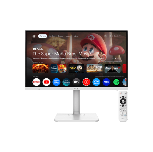 MSI 27" 3840 x 2160 60Hz 4ms (GTG) IPS Smart Monitor HDR Ready, Tilt Swivel Height Pivot adjustable, Speaker (Modern MD272UPSW)