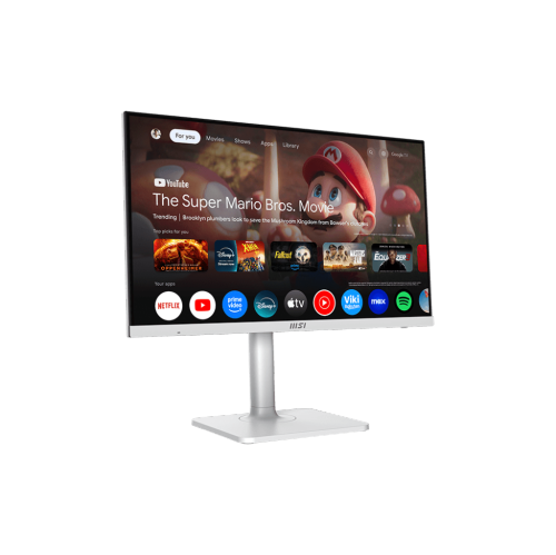 MSI 27" 3840 x 2160 60Hz 4ms (GTG) IPS Smart Monitor HDR Ready, Tilt Swivel Height Pivot adjustable, Speaker (Modern MD272UPSW)