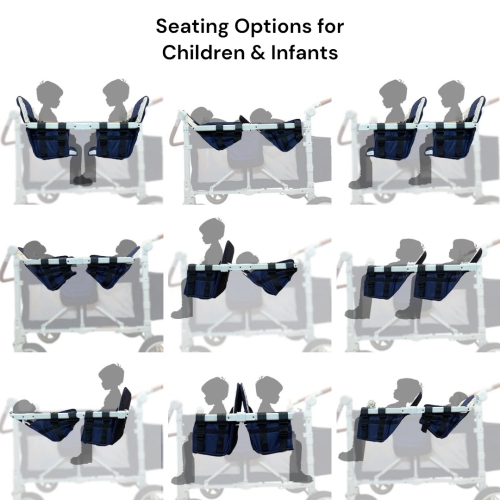 Follemün Celeste L4 Stroller Wagon 4 passenger Beach Wagon - Royal Blue