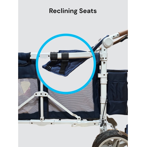 Follemün Celeste L4 Stroller Wagon 4 passenger Beach Wagon - Royal Blue