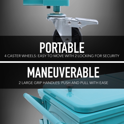 Permasteel - 80QT Furniture Style Patio Cooler - TEAL