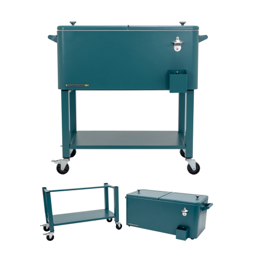 Permasteel - 80QT Patio Cooler w/Removeable Basin - TEAL