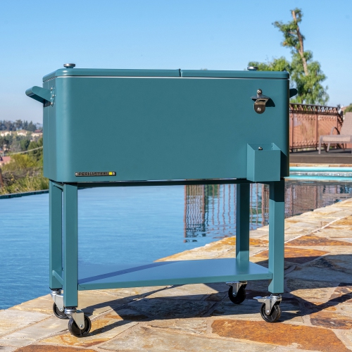 Permasteel - 80QT Patio Cooler w/Removeable Basin - TEAL