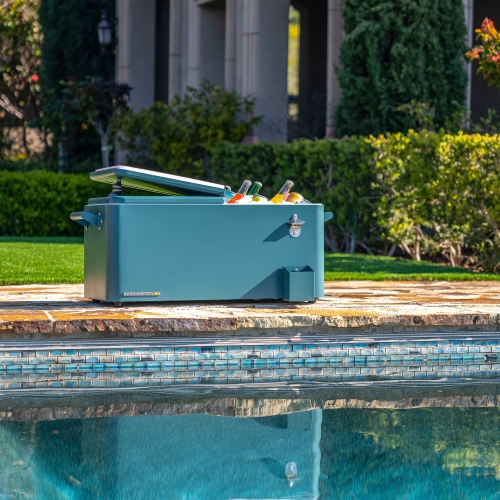 Permasteel - 80QT Patio Cooler w/Removeable Basin - TEAL