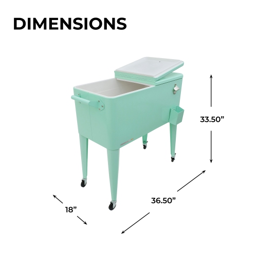 Permasteel - 80QT Patio Cooler - MINT