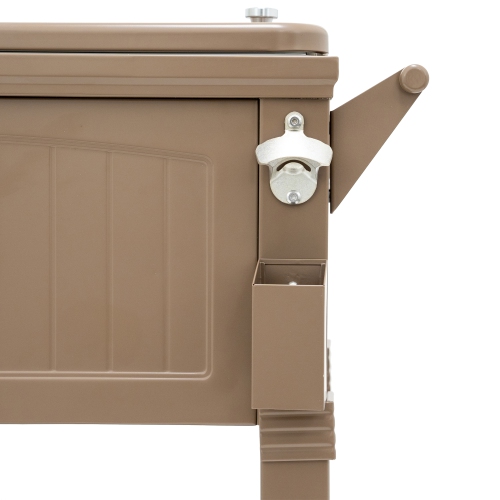 Permasteel - 80QT Furniture Style Patio Cooler - TAUPE