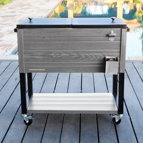 Permasteel - 80QT Furniture Style Patio Cooler - GRAY