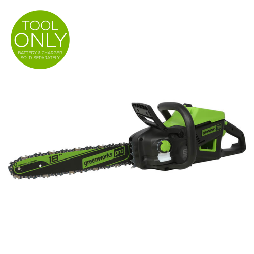 Greenworks 60V 18'' Brushless Chainsaw, Battery and Charger Not Included
