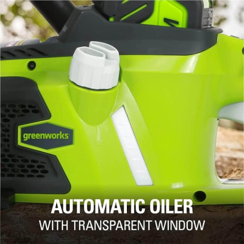 Greenworks 40V 16" Brushless Chainsaw, 4.0Ah Battery and Charger Included