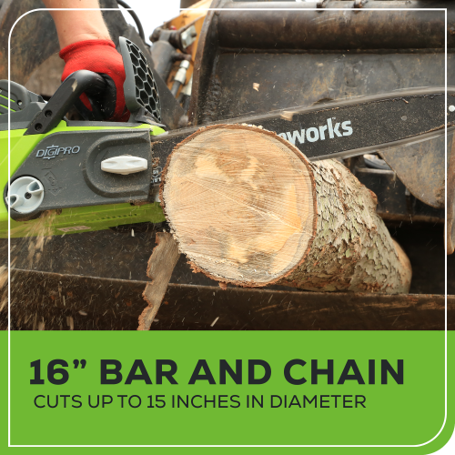 Scie à chaîne sans balais 40 V de 16 po de Greenworks, batterie et chargeur non inclus