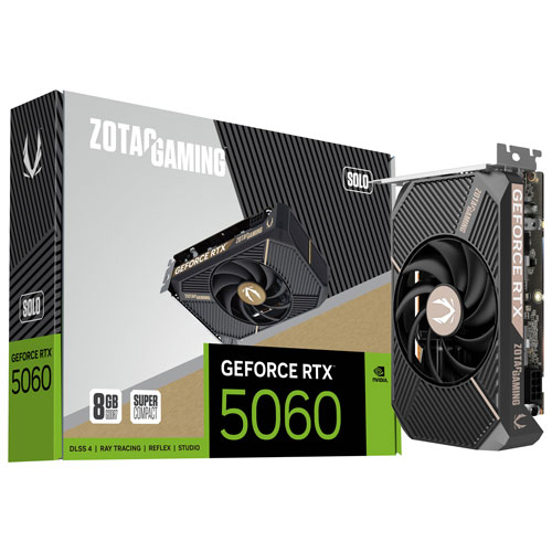 ZOTAC Gaming GeForce RTX 5060 SOLO 8GB GDDR7 Video Card