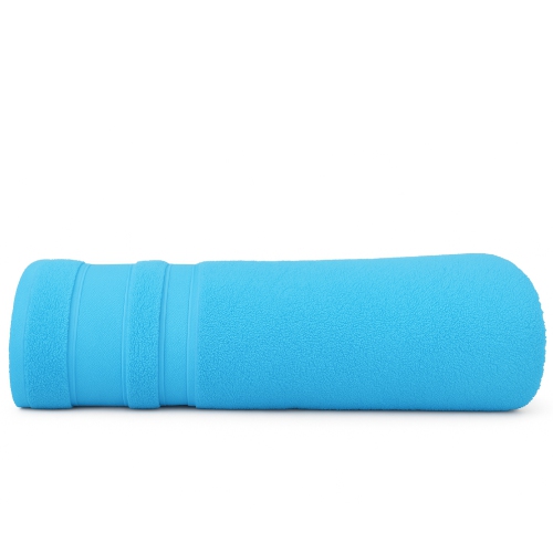 Image 1 of 9.. Beddora 100% Cotton Bath Towel 27" x 54" Soft, Absorbent, Quick-Drying - Light Blue