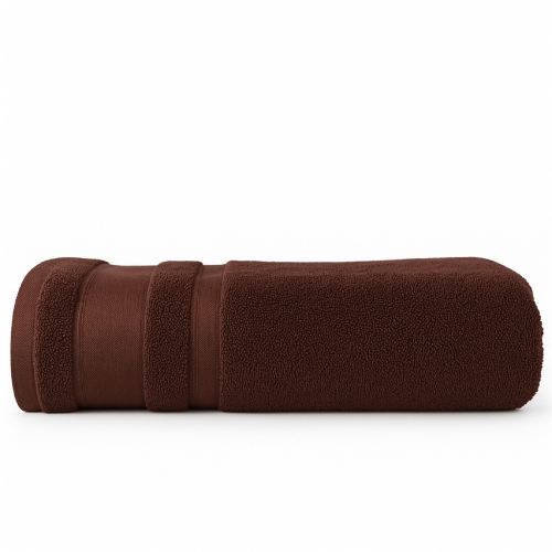 Image 1 of 8.. Beddora 100% Cotton Bath Towel 27" x 54" Soft, Absorbent, Quick-Drying - Dark Brown