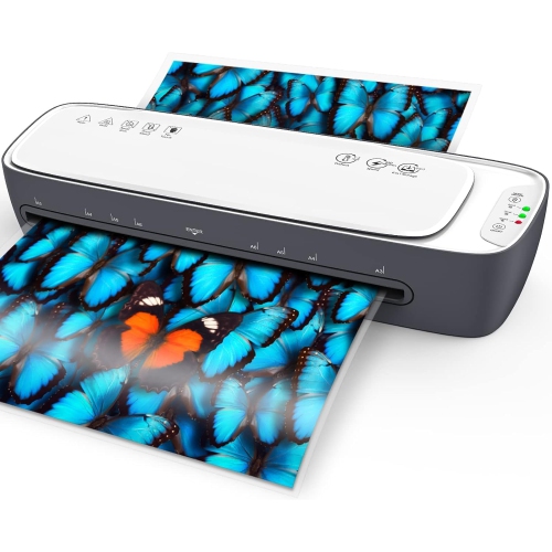 Image 1 of 8.. Laminator Machine and Sheets 13-Inch, Laminating Machine 11x17 Cold Thermal Laminator, 9 in 1 Lamination Machine 60s Warm-Up No Jam, Laminate Machine