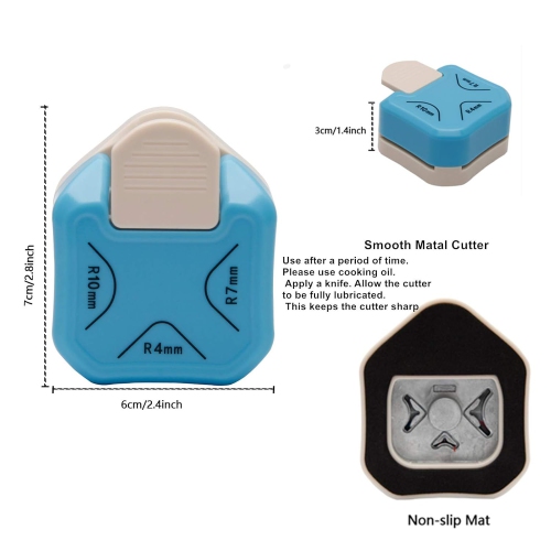 Paper Corner Rounder 3 in 1, Cutter Punches for Paper Crafts, Envelope Punch Board,Hole Puncher, Laminate, DIY Projects, Photo Cutter,Card Making and