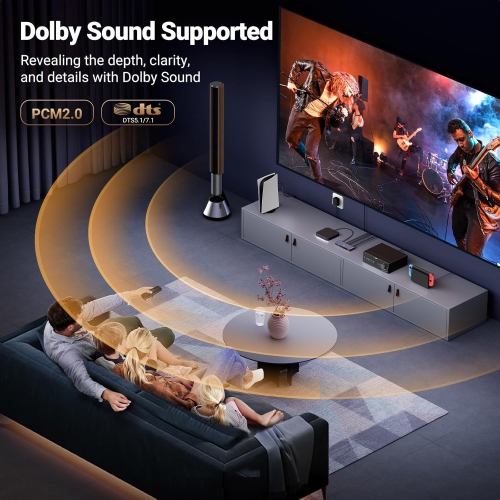 UGREEN 8K HDMI Switch 5 in 1 Out with Remote, Supports 4K@240Hz, HDR10+, HDCP 2.3, CEC, HDMI 2.1 for PS5/PS4, Xbox, Switch, TV Stick