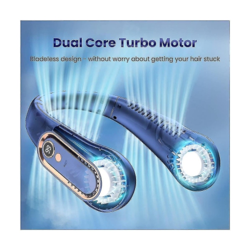 ventilateur de cou sans pales à 360° - refroidissement mains libres ultra-silencieux, refroidissement en 3 secondes, léger et portatif, sûr et