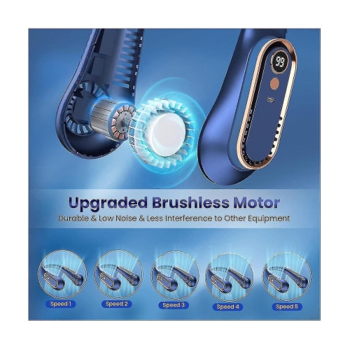 ventilateur de cou sans pales à 360° - refroidissement mains libres ultra-silencieux, refroidissement en 3 secondes, léger et portatif, sûr et