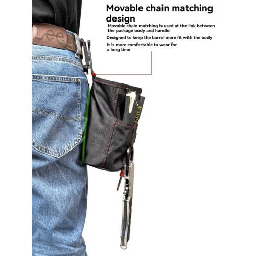 Tool Bag, Nail Bag with Removable Tool Holder, Waterproof, Durable, Lightweight Nylon, Attaches to Belt, Stores Small Items, Prevents Tools from