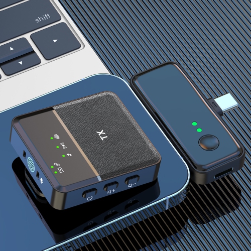 Line microphone with receiver | 360° noise reduction and 20m long distance lavalier microphone for video recording | Plug and play compatible with