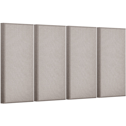 VEVOR 4 PCS Acoustic Panels, 2 inch Thick 23.6 x 11.8 inch Fiberglass Sound Absorbing Panels, Self-adhesive Soundproof Wall Boards, for Studios,