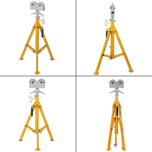 Support à tuyau à rouleau VEVOR 0,5-12&nbsp;po Hauteur réglable Tuyau 2500Lb Capacité de 32 à 55&nbsp;po Support pliable pour tuyau pliant et pliable