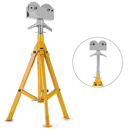 Support à tuyau à rouleau VEVOR 0,5-12&nbsp;po Hauteur réglable Tuyau 2500Lb Capacité de 32 à 55&nbsp;po Support pliable pour tuyau pliant et pliable