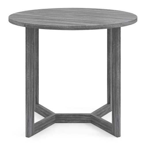 Costway 36 Inch Wood Dining Table for 2-4 People with Wing-shaped Pedestal Base Gray/Black