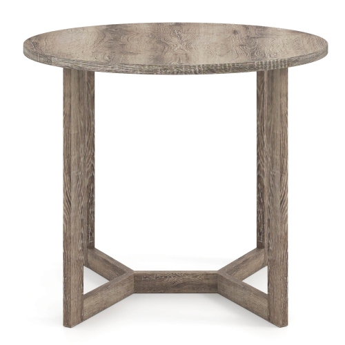 Costway 36 Inch Wood Dining Table for 2-4 People with Wing-shaped Pedestal Base Gray/Black