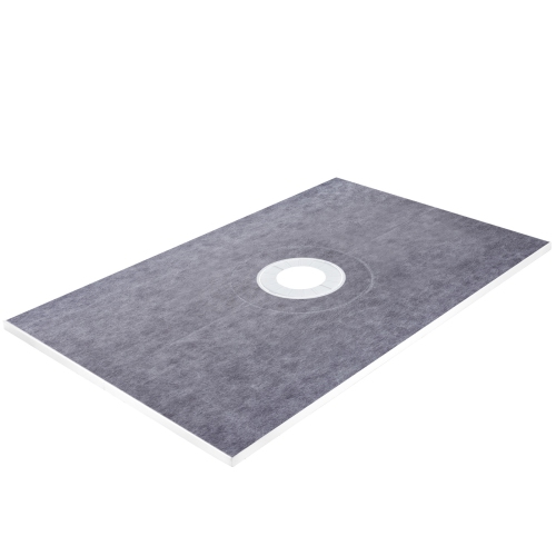 VEVOR 38"x60" Shower Curb Kit,Watertight Shower Curb Overlay with 4" ABS Central Bonding Flange,4" Stainless Steel Grate,2 Shower Curb and