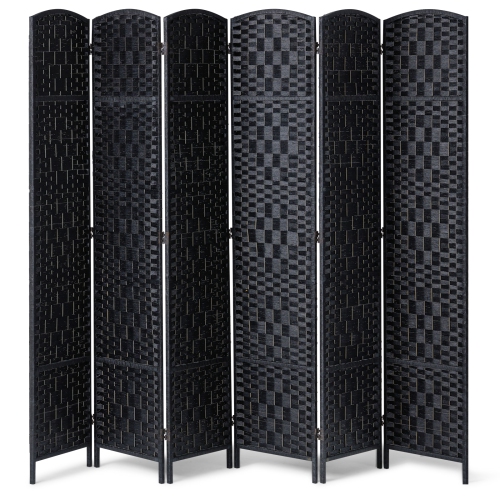 VEVOR  6 Panel Room Divider, Hand-Woven Folding Privacy Screens \w Hinges, Portable And Freestanding Partition Room Dividers And Wall Divider For