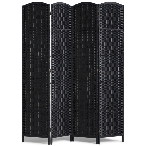 VEVOR  4 Panel Room Divider, Hand-Woven Folding Privacy Screens \w Hinges, Portable And Freestanding Partition Room Dividers And Wall Divider For