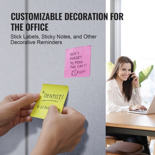 VEVOR 2FT Room Divider, 3 Panels PET Polyester Soundproof Room Screen, Folding Privacy Divider Portable Partition Divider for Room Separation,