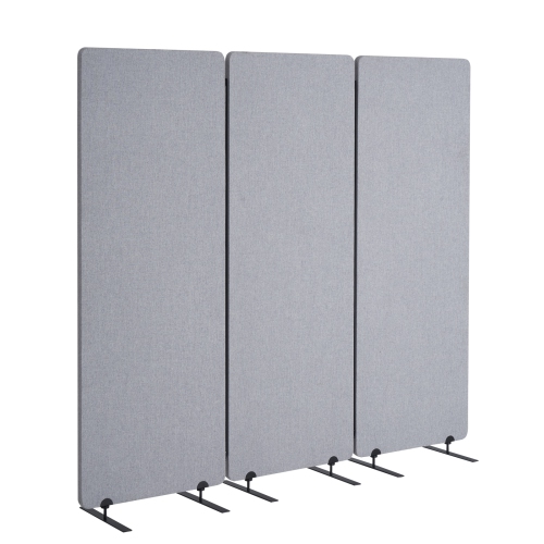 VEVOR 2FT Room Divider, 3 Panels PET Polyester Soundproof Room Screen, Folding Privacy Divider Portable Partition Divider for Room Separation,
