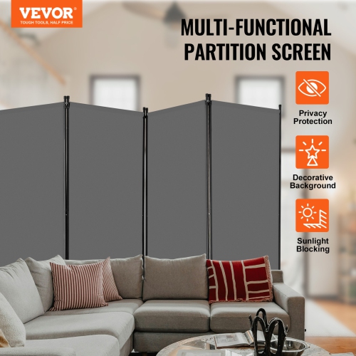 VEVOR Room Divider, 4 Panels Room Divider, Folding Privacy Screen and Portable Partition Divider for Room Separation, Freestanding Room Partitions